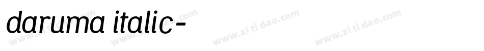 daruma italic字体转换